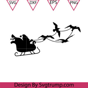 Alternative Christmas Svg, Alternative Santa Claus's sleigh Svg