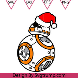 BB-8 Christmas Svg, BB-8 Star Wars Christmas Svg, BB-8 Santa Svg