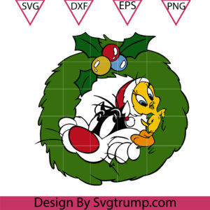Christmas Wreath Duck Svg, Baby Duck Cartoon Svg, Christmas Duck Svg