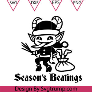 Baby Krampus Svg, Krampus Helper Season’s Beatings Greetings Christmas Svg