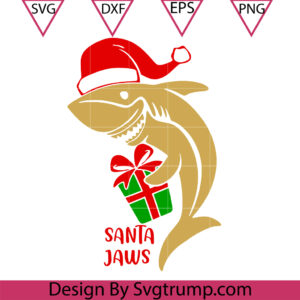 Baby Shark Christmas Svg, Baby Shark Santa Svg, Santa Jaws Shark Svg