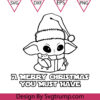 Baby Yoda Santa Hat Christmas And A Frog Svg Baby Yoda Santa Svg
