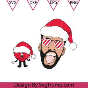Christmas Bad Bunny Stick Out Tongue Svg, Bad Bunny Santa Svg