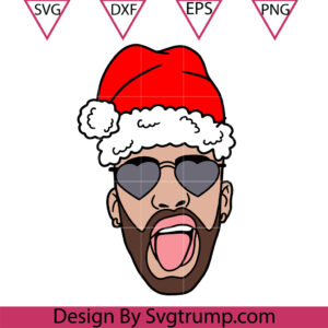 Bad Bunny Christmas Svg, Santa Hat Bad Bunny Svg, Bad Bunny Svg