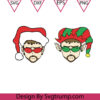 Bad Bunny Elf And Santa Bundle Svg Merry Christmas Svg Christmas Bad Bunny Svg