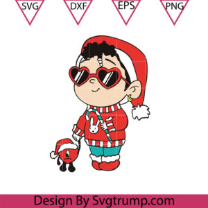 Heart Sin Ti Christmas Svg, Bad Bunny Suit Santa Svg, Un Navidad Sin Ti Svg