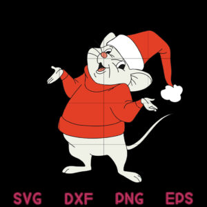 Bernard Bianca Christmas Svg, Christmas Hat Svg