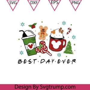 Best Day Ever Christmas Coffee Candy Svg, Drink Coffee Christmas SVG
