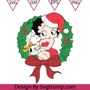 Betty Boop Christmas Breath Svg, Disney Christmas Breath Svg, Betty Boop Santa Hat Svg