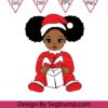 Black Baby Christmas Svg Christmas Hat Woman Svg Gril Gift For Christmas Svg