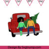 Black Couple Truck Christmas Svg African American Christmas Svg Family Black Woman Svg