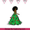 Black woman christmas tree SVG Black woman wearing christmas tree SVG