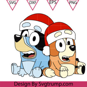 Bluey And Bingo Christmas Svg, Bluey And Bingo Svg