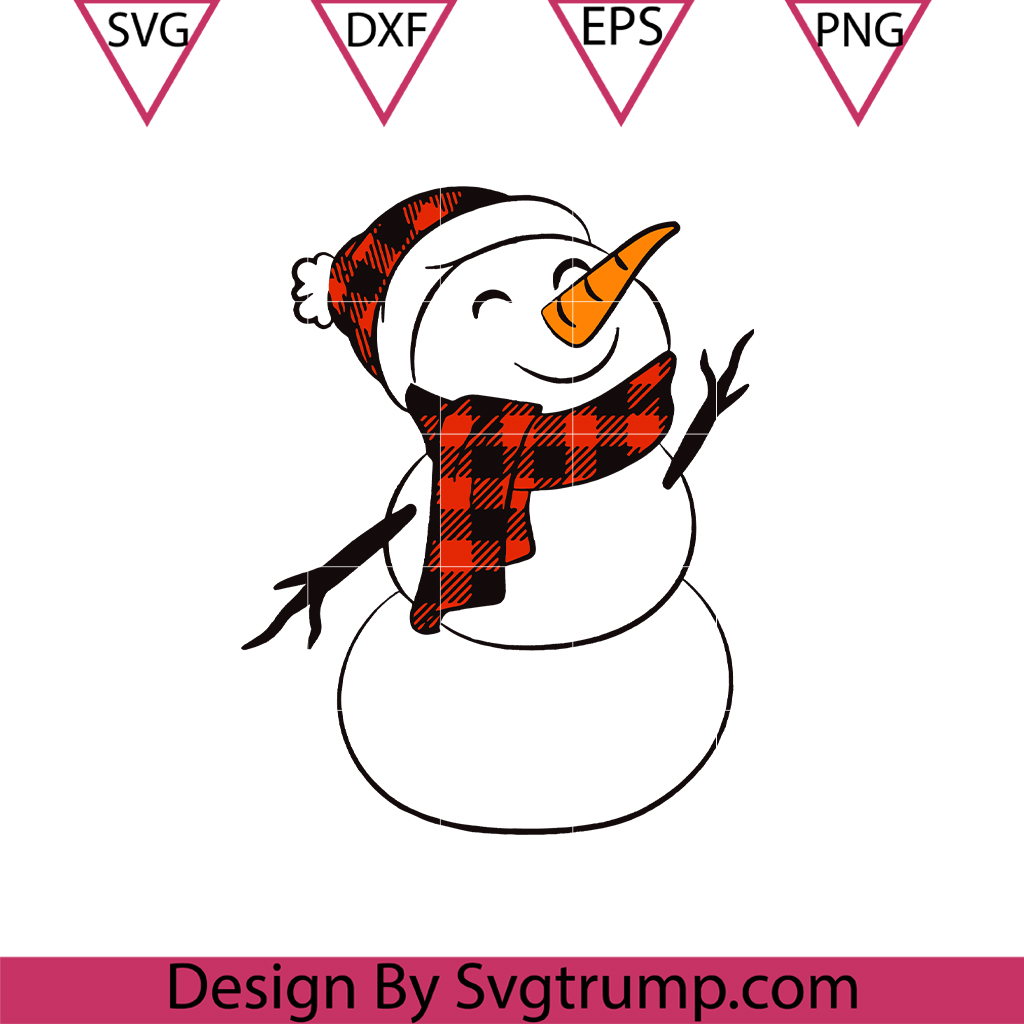 Buffalo Plaid Snowman SVG, Christmas Snowman SVG 3 Buffalo Plaid Snowman SVG, Christmas Snowman SVG