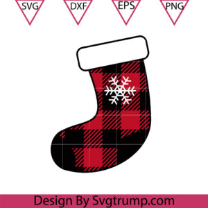 Christmas Socks Baby SVG, Buffulo Pladi Christmas Socks Cute SVG