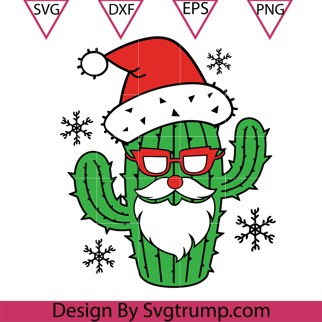 Cactus Christmas Svg, Feliz Navidad Svg, Cactus Santa Hat Svg 3 Cactus Christmas Svg, Feliz Navidad Svg, Cactus Santa Hat Svg