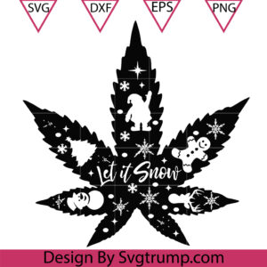 Cannabis Winter Scene Svg, Marijuana Christmas Svg, Santa Claus Svg