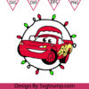 Cars Christmas Lights Cute Svg Lightning Mcqueen Christmas Hat Svg