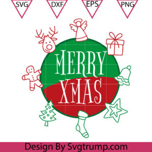 Christmas Round Ornament Svg, DIY Laser Ornament Svg