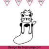 Christmas Baby Cat Socks Svg Socks Meowy Christmas Svg Cat Lover Gift Black Svg