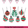 Christmas Balls Bundle REd Svg, Christmas Bell Cute Svg
