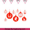 Christmas Balls Bundle REd Svg Christmas Bell Cute Svg