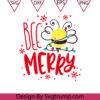 Christmas Bee Svg BEE Merry Cute Christmas Bee Christmas Lights Svg Christmas Funny Svg