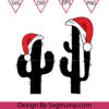 Christmas Cactus Svg Cactus Wearing a Christmas Hat Svg Sactus Svg