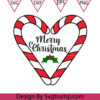 Christmas Candy Heart Svg Candy Cane svg Santa Heart Svg
