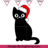 Christmas Cat Svg Cat Hat Santa Claus Svg