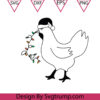 Christmas Chicken Lights Svg, Christmas Light Svg, Farm Animal Chicken Svg