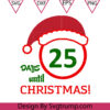 Christmas Countdown Svg, Countdown Hat Christmas Svg