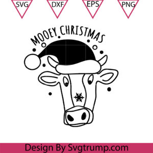 Mooey Christmas SVG, Cow Christmas SVG