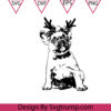 Christmas Deer Dog Instant Digital Download Svg SVG PNG DXF EPS Cricut Silhouette