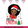 Black Woman Merry Christmas Svg, Christmas Girl Black Svg, Afro Girl Svg