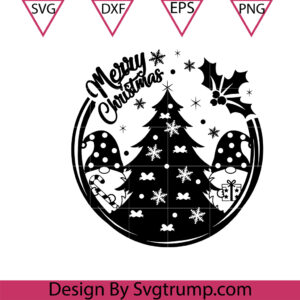 Christmas Gnomes Merry Christmas Frames SVG