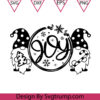Christmas Gnomes With Joy Cute Svg, Christmas Joy Svg