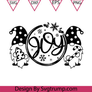 Christmas Gnomes With Joy Cute Svg, Christmas Joy Svg