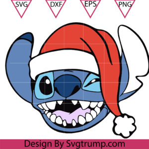 Christmas Hat Ears Cute Svg, Christmas Hat Stitch Cute SVG