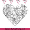 Christmas Heart SVG Cut File Hand Drawn Christmas Doodles Heart