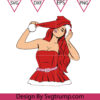 Christmas Karol G Red Hair Svg Santa La Bichota Christmas Svg