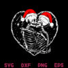 Christmas Kissing Skeletons Svg Heart Skeletons Christmas Svg Kiss Chrismas Svg