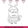 Christmas Minion Black Png Svg, Christmas Character Bell Svg