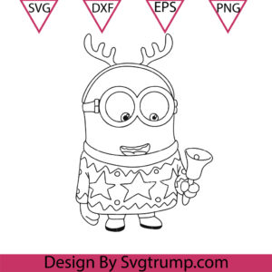 Christmas Minion Black Png Svg, Christmas Character Bell Svg