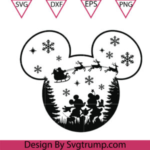 Christmas Mouse Disney Hugs Svg, Mickey Christmas Svg, Christmas Shirt Santa Svg