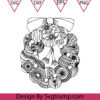 Christmas Ornament Wreath Bell Svg Mandala Wreath Bell Svg Zentangle Bell Svg