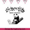 Christmas Panda Cute Svg Panda New Year Svg SVG PNG DXF EPS Cricut Silhouette
