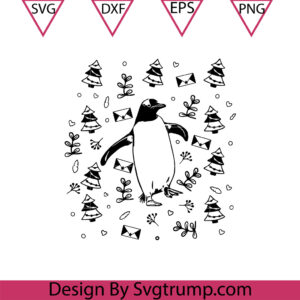 Christmas Penguin Cute Svg, Penguin New Year Svg