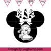 Christmas Princess Belle Ears Svg Belle Princess Ears Mouse Svg