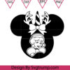 Christmas Princess Cinderella Cute Svg Christmas Cinderella Ears Svg Cinderella Mouse Svg